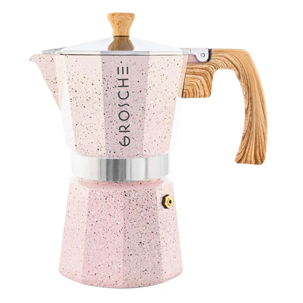 GROSCHE Milano Stovetop Espresso Maker - Stone - Image 4
