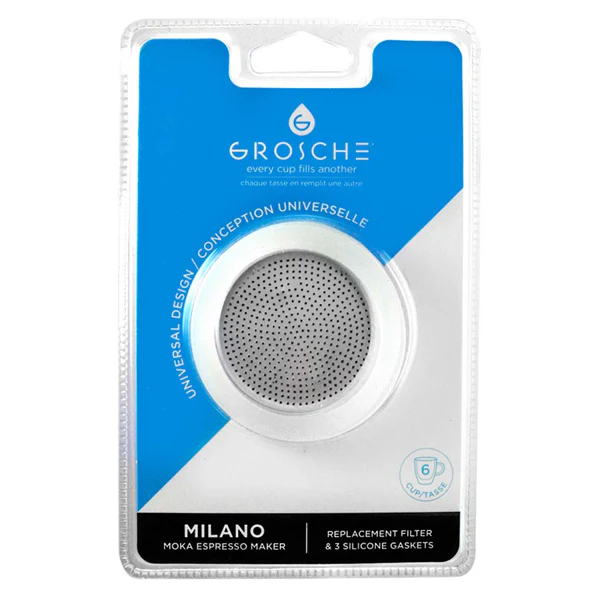 GROSCHE Stovetop Espresso Silicone Seals and Filter - Image 2