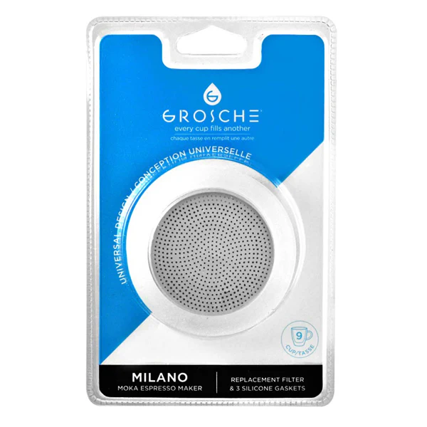 GROSCHE Stovetop Espresso Silicone Seals and Filter - Image 3