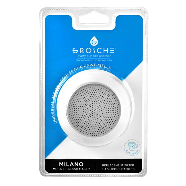 GROSCHE Stovetop Espresso Silicone Seals and Filter - Image 4
