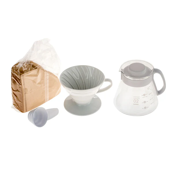 Hario V60 Ceramic Pour Over Set - White - Image 3
