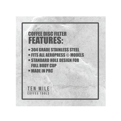 Ten Mile Stainless Steel Filter for AeroPress Coffee Maker & Delter - Image 3